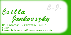 csilla jankovszky business card